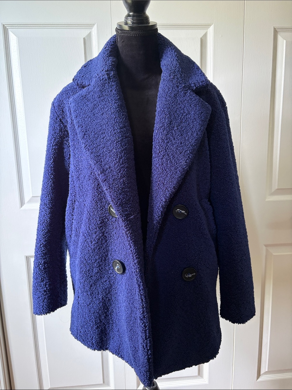 Double Breasted Sherpa Peacoat
